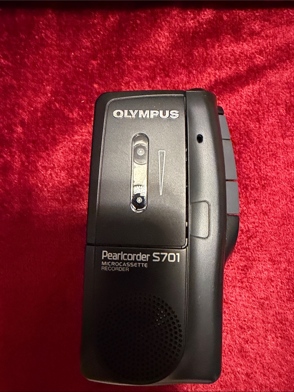 Vintage Olympus Pearlcorder S701 Portable Microcassette Recorder - Black